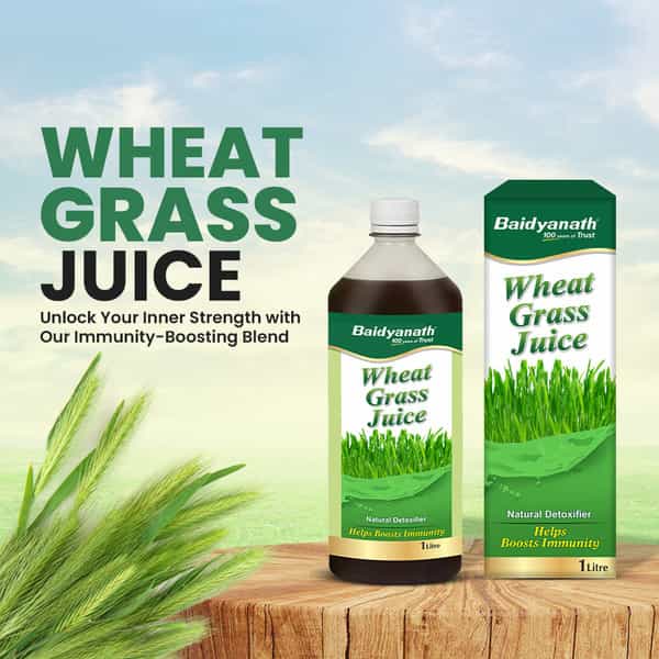 Baidyanath Ayurved Wheatgrass Juice 1L | Natural Detox & Wellness