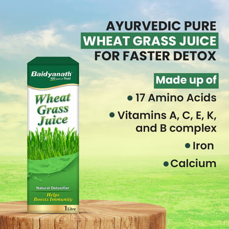 Baidyanath Ayurved Wheatgrass Juice 1L | Natural Detox & Wellness