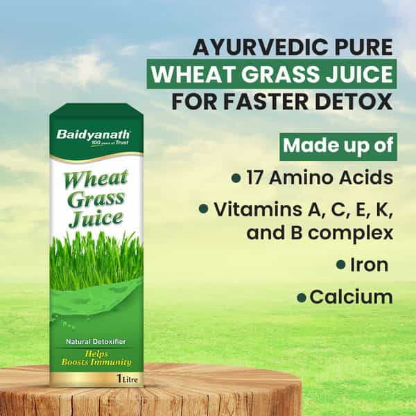 Baidyanath Ayurved Wheatgrass Juice 1L | Natural Detox & Wellness