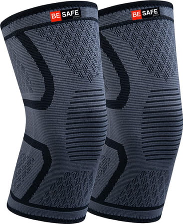 Besafe Forever Knee Support Cap Brace/Sleeves For Pain Relief | M | Pack Of 2