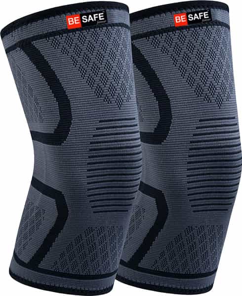 Besafe Forever Knee Support Cap Brace/Sleeves For Pain Relief | M | Pack Of 2