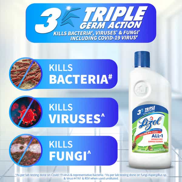 Lizol Pine Disinfectant Floor Cleaner Liquid Bottle Of 500 Ml