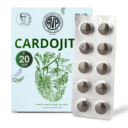 The Arya Vaidya Pharmacy Cardojith Tablet 100 No'S