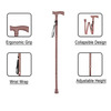 Besafe Forever Walking Stick For Patients | Unisex | Foldable | Aluminum | Bronze