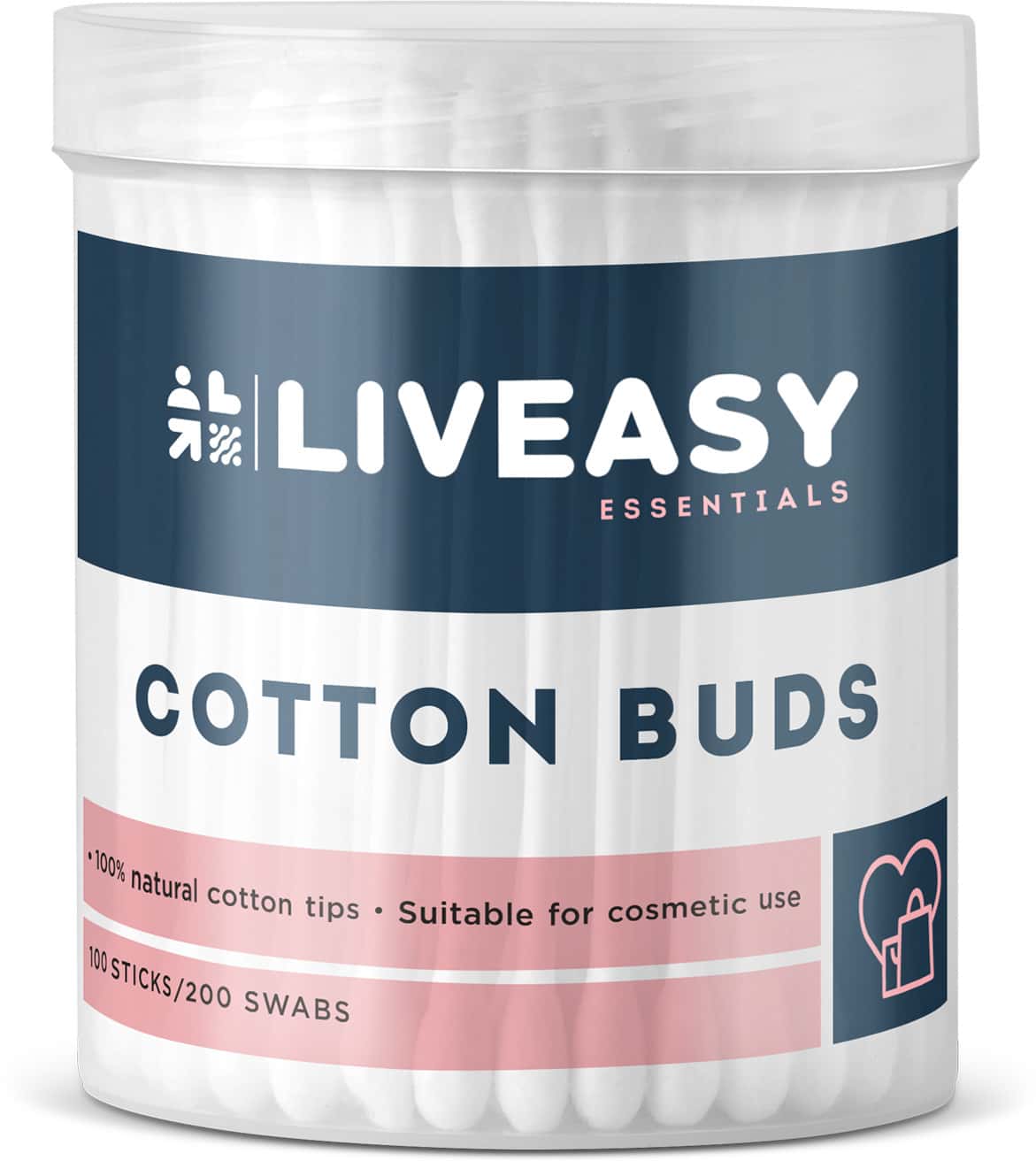 Liveasy Cotton Buds 100 Sticks/200 Swabs