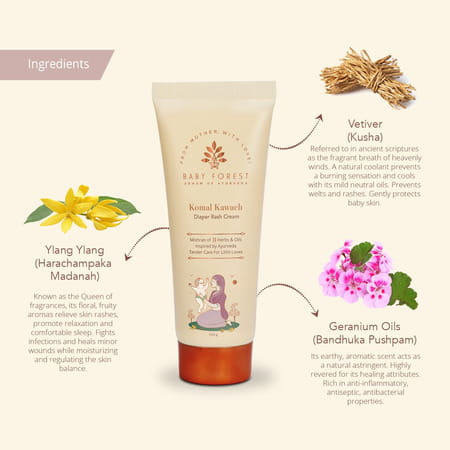Baby Forest Dulaar Pyar Baby Powder & Komal Kawach Diaper Rash Cream (Pack Of 2)