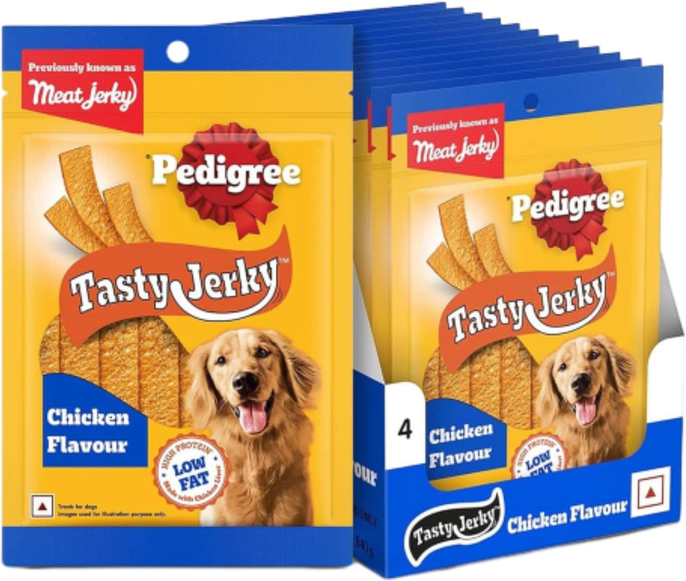 Pedigree Tasty Jerky Dog Treat | Chicken Flavour | 70 G X 12 | Jerky-style Treats For Bonding