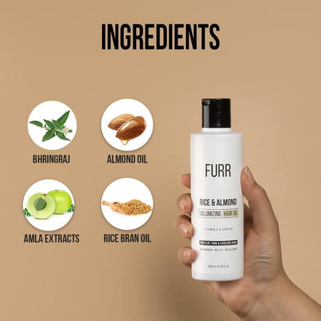 Peesafe Furr Rice And Almond Volumizing Hair Oil