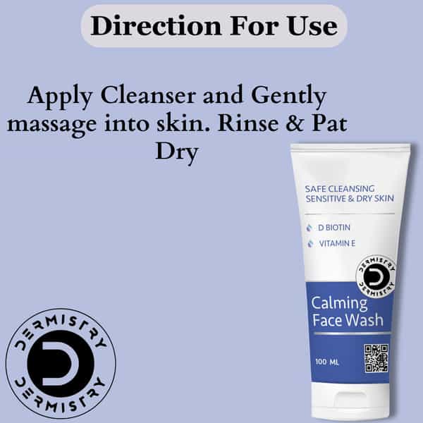 Dermistry Sensitive Dry Skin Cleanser Face Wash Moisturizing Creamy Gentle Mild Sulphates Soap Free