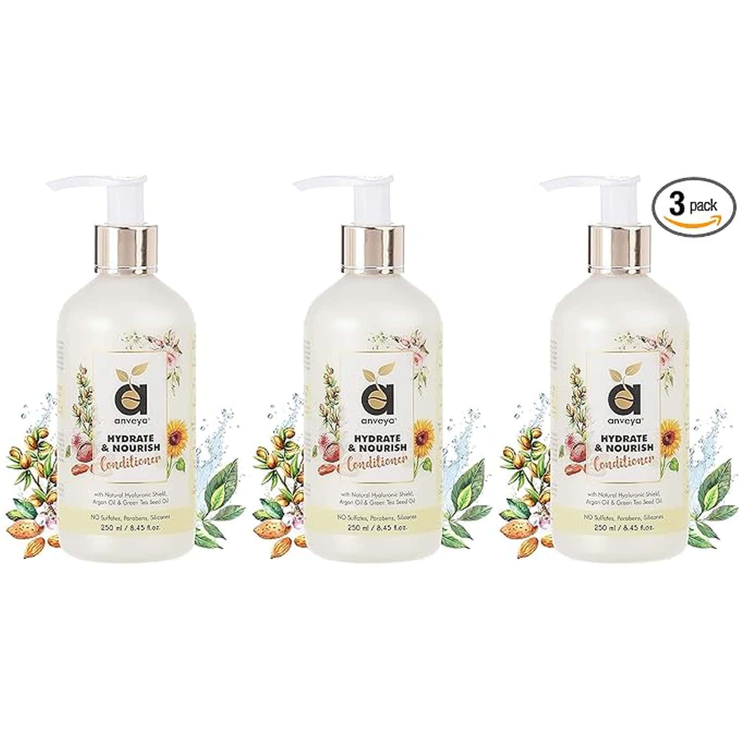 Anveya Hydrate & Nourish Conditioner 250ml X Pack Of 3