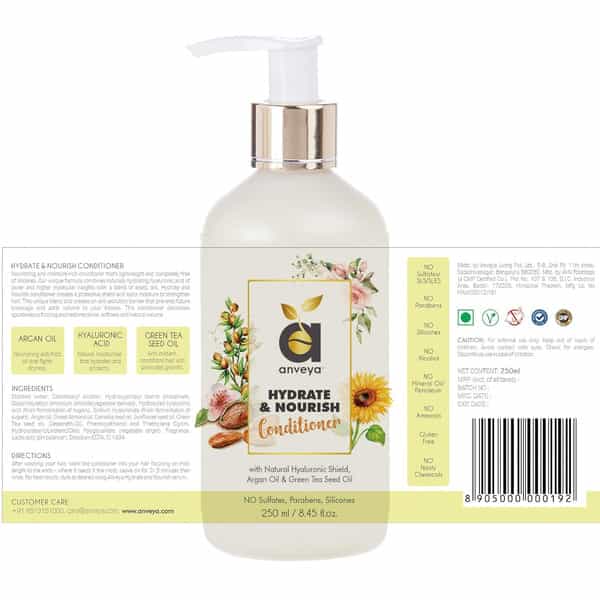 Anveya Hydrate & Nourish Conditioner 250Ml X Pack Of 3