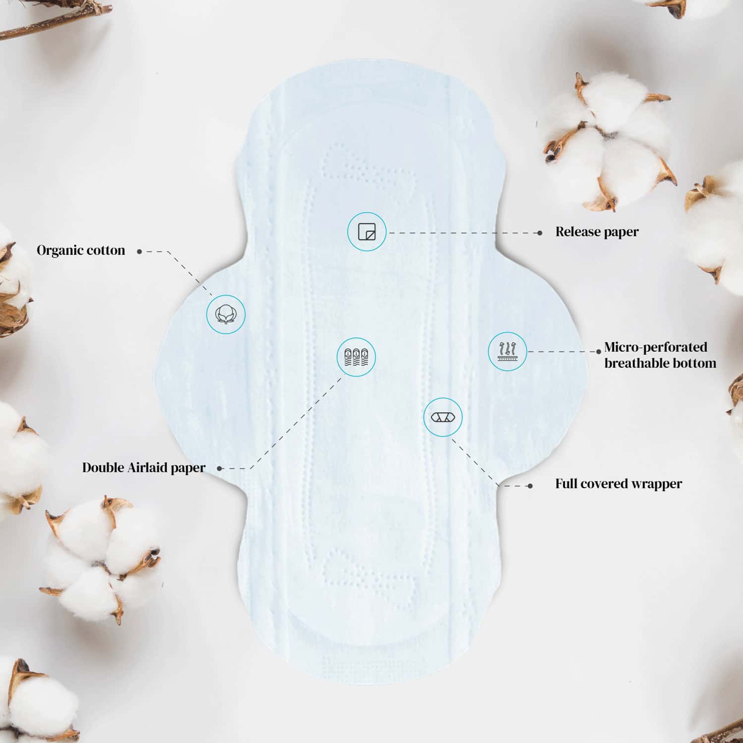 Buy HI LIFE ORGANIC PANTY LINERS WITH WINGS PACK OF 24 Online & Get