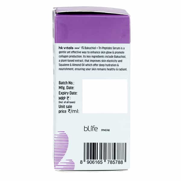 Hk Vitals 1% Bakuchiol Serum | 15 Ml |Retinol Alternative | For Glowing & Hydrated Skin