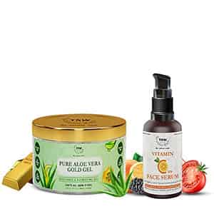 Tnw The Natural Wash Vitamin C Face Serum And Pure Aloe Vera Gold Gel