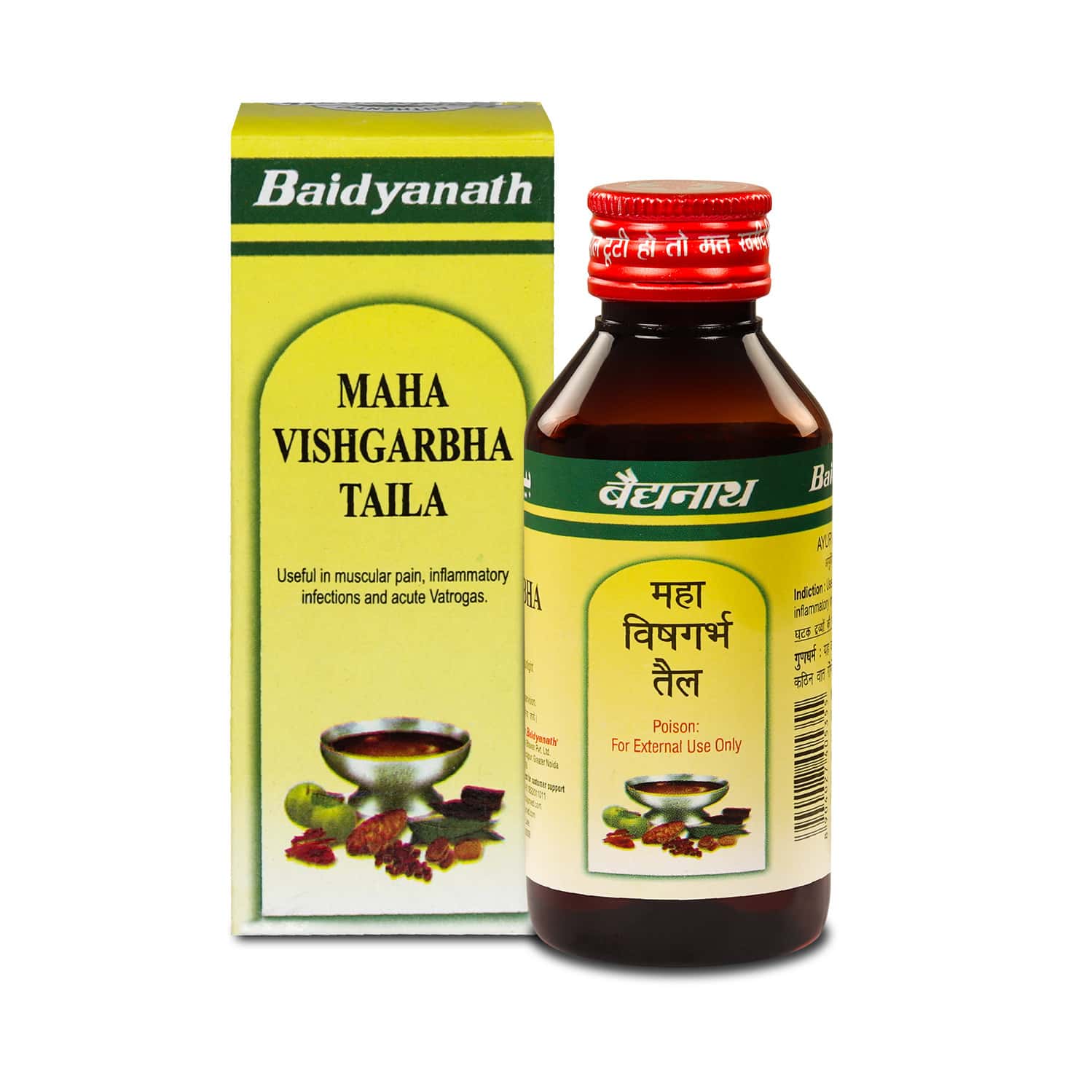 Baidyanath Mahavishgarbh Ayurvedic Tail | Muscular & Joint Pain | Mobility & Stiffnes - 100ml