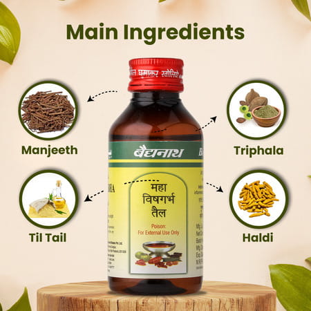 Baidyanath Mahavishgarbh Ayurvedic Tail | Muscular & Joint Pain | Mobility & Stiffnes - 100ml