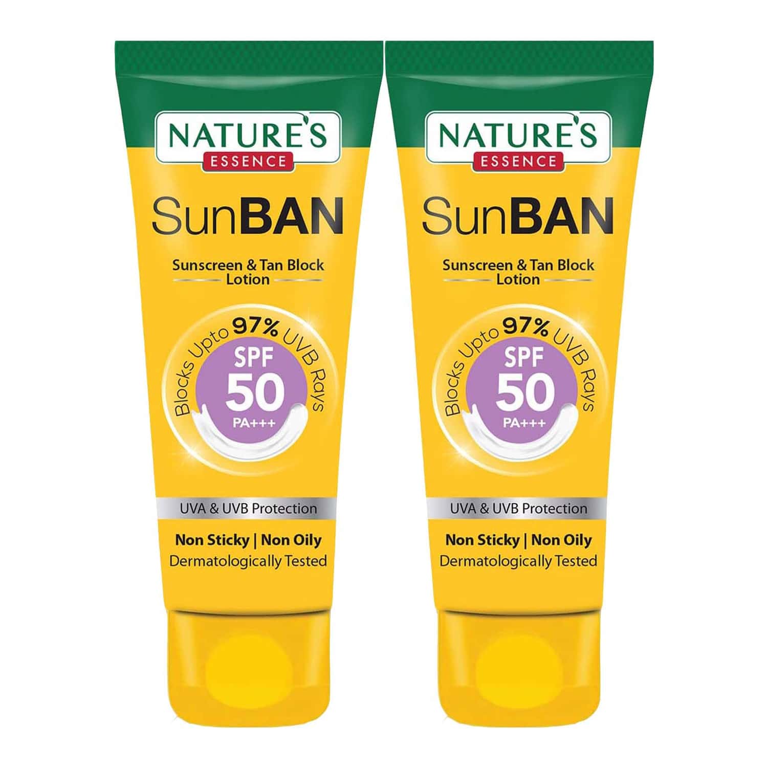 Nature's Essence Sunban Sunscreen Spf50 60ml (pack Of 2)