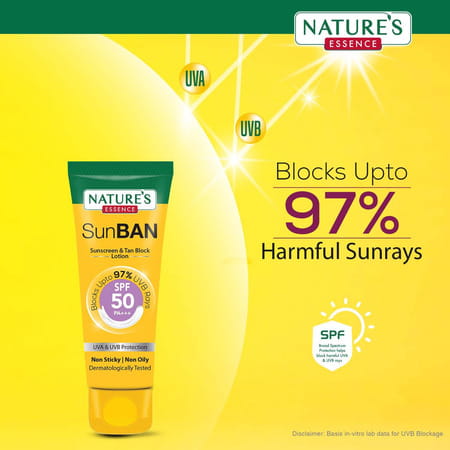 Nature'S Essence Sunban Sunscreen Spf50 60ml (Pack Of 2)