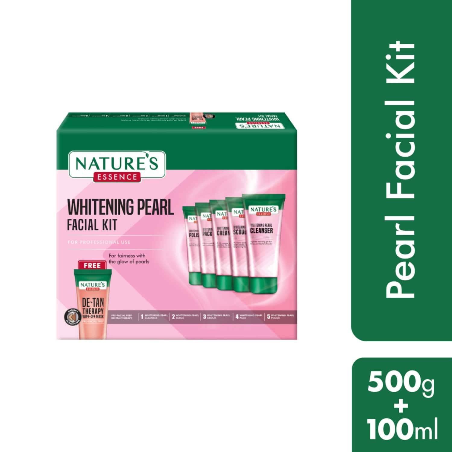 Nature's Essence Whitening Pearl Facial Kit | Visibly Fairer Skin With A Pearly Glow Facial Kit 500g