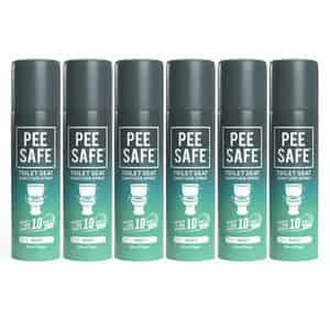 Pee Safe Toilet Seat Sanitizer Spray (50ml - Pack Of 6) - Mint|kills 99.9% Germs & Travel Friendly