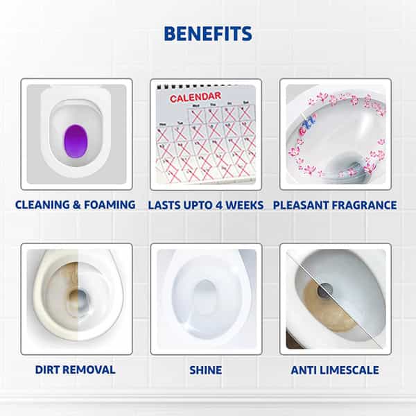Harpic Power Fresh 6 Toilet Cleaner Rim Block Marine Splash - 35 G