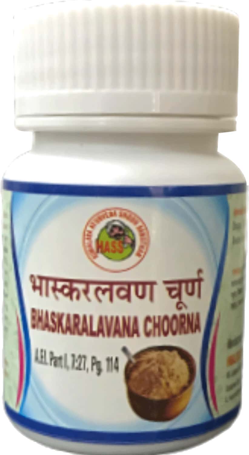 Hass Bhaskaralavana Choorna - Lavanbhaskar Churna - For Gas For Acidity For Indigestion (6x25 Gm)