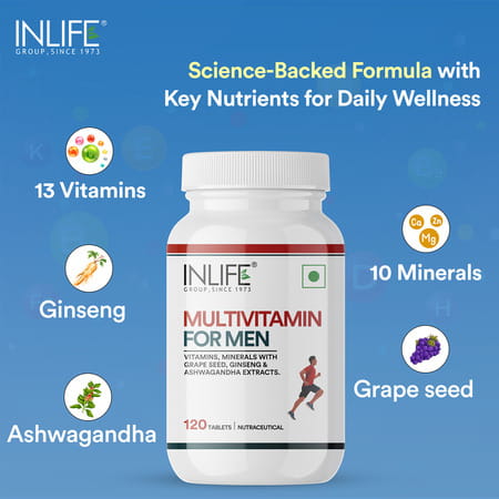Inlife Multivitamin Tablets For Men | 120 Tablets