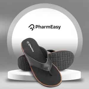 Pharmeasy Women's Diabetic & Orthopedic Slippers - Coal Black - Size Uk 8