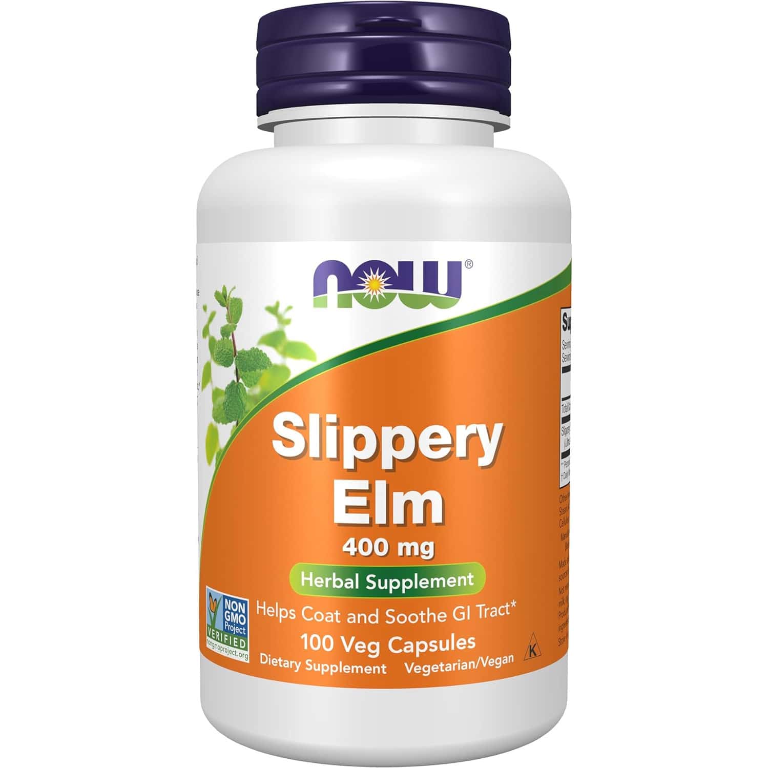 Now Supplements | Slippery Elm (ulmus Rubra) 400 Mg | Herbal Supplement | 100 Veg Capsules