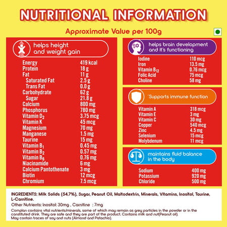 Complan Nutrition And Health Drink Creamy Classic 200gm Jar
