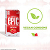 Manforce Epic Pleasure Long Lasting Premium Condoms Raspberry Flavour Disposable Pouch 10'S