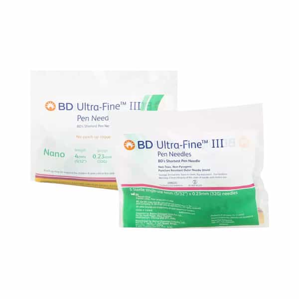 Bd Ultrafine Nano 32 G 4 Mm Needle 5 No's