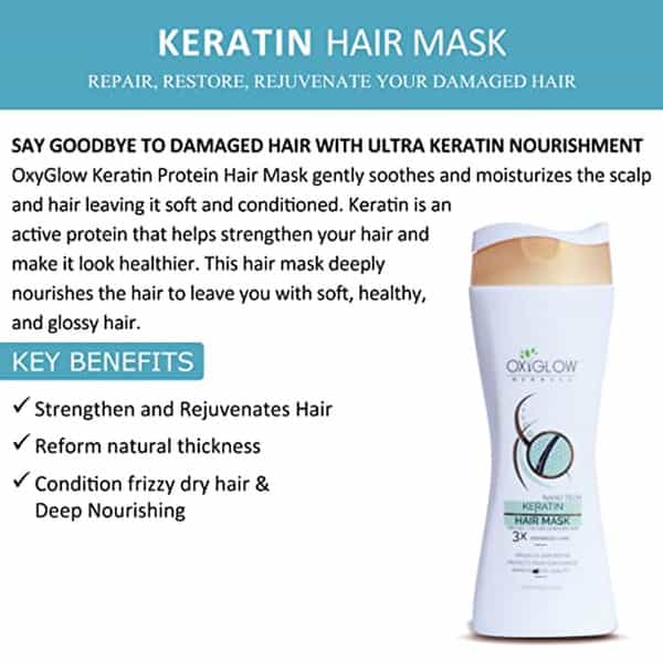 Oxyglow Herbals Keratin Hair Mask 200 Gm (Pack Of 1) Precisely Repairs Damaged Hair