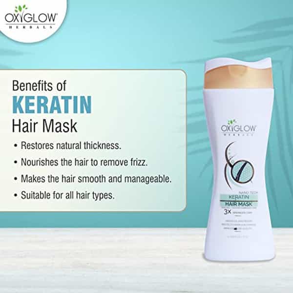 Oxyglow Herbals Keratin Hair Mask 200 Gm (Pack Of 1) Precisely Repairs Damaged Hair