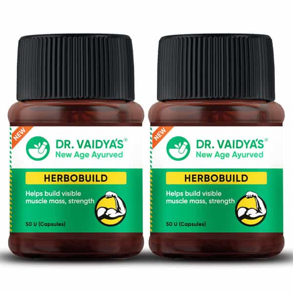Dr. Vaidya's Herbobuild 50 Capsules Each - Pack Of 2