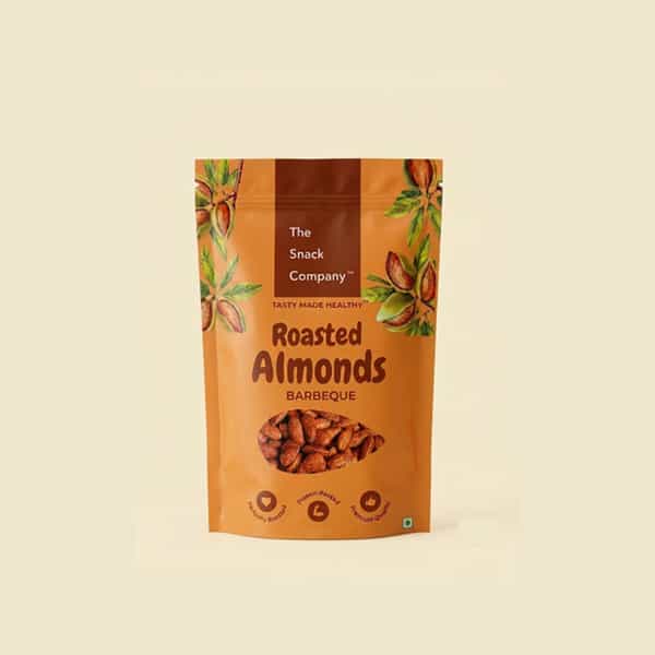 The Snack Company Roasted California Almonds - Smoky Barbeque 100G | Roasted Not Fried