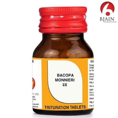 Bjain Bacopa Monnieri Trituration Tablet 3X | 25Gm