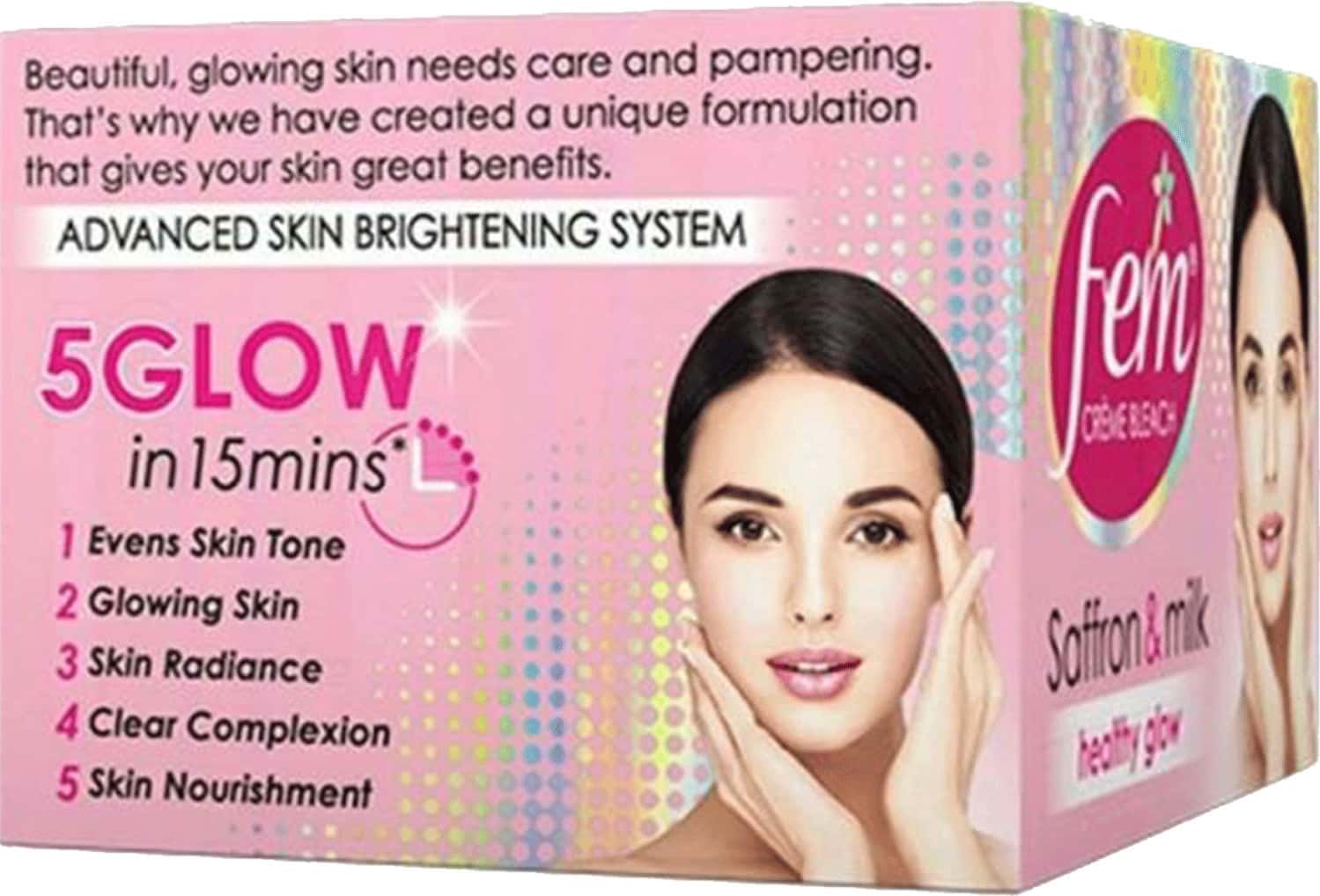 Buy FEM CREAM BLEACH SAFFRON & MILK HEALTHY GLOW 40G Online & Get