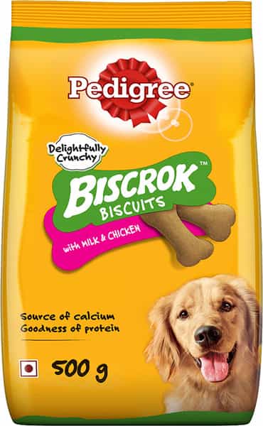 Pedigree Biscrok With Milk And Chicken 500G Gm Pack