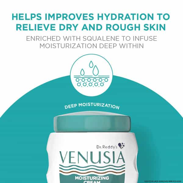 Venusia Moisturizing Cream | For Dry Sensitive Skin | Squat Jar | 100 Gm