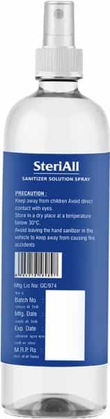 Steriall Alcohol Based Hand Sanitizer Solution Spray For Office And Home- 500Ml