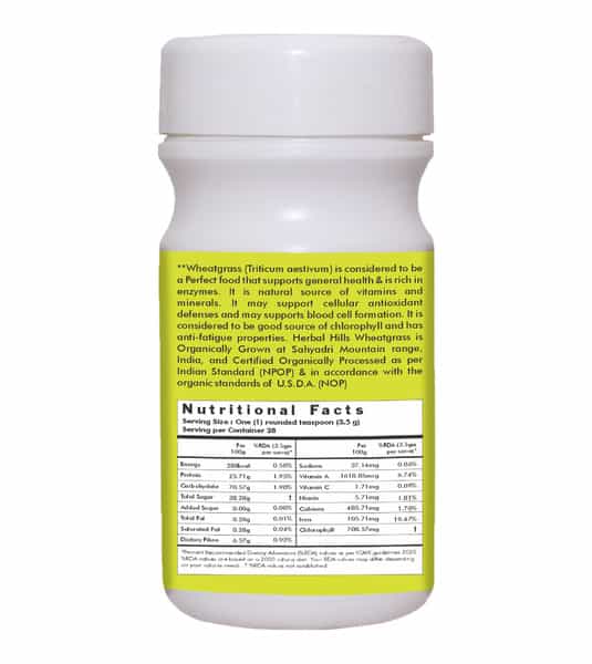 Herbal Hills Wheat-O-Power Wheat Grass Powder 100 Gm