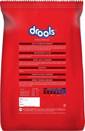 Drools Optimum Performance Adult Dry Dog Food | Chicken Flavor | 10kg | 1 Count