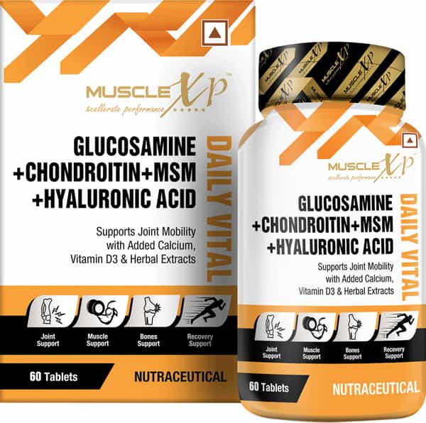 Musclexp Glucosamine + Chondroitin + Msm + Hyaluronic Acid Daily Vital 60 Tablets (Pack Of 2)