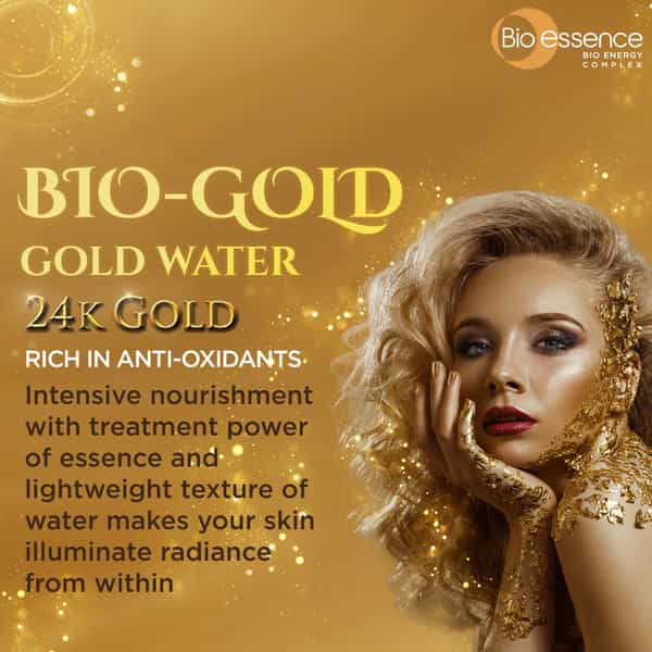 Bio-Essence Bio-Gold Gold Water Essence With Visible Pure 24K Gold - 100Ml