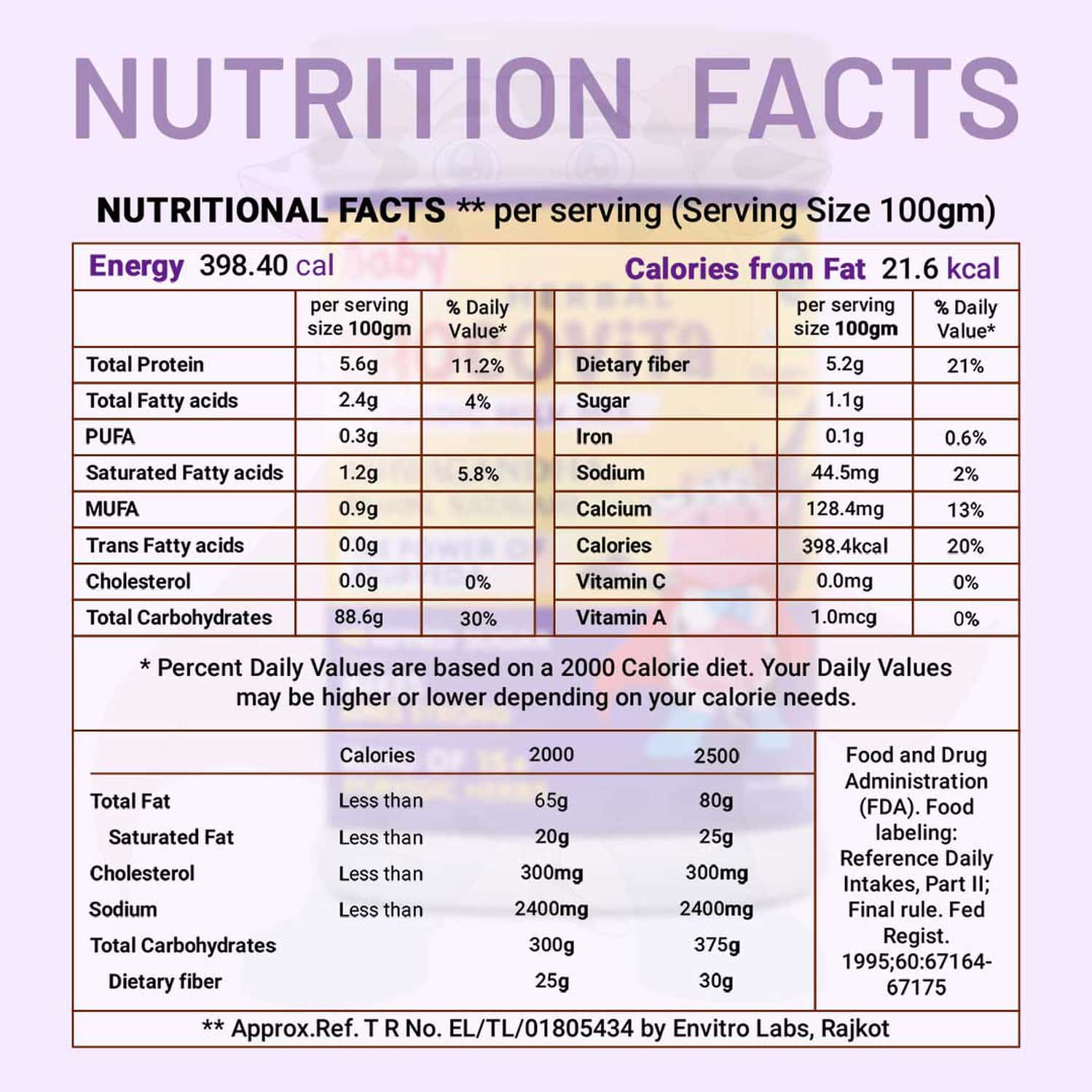 Babyorgano Herbal Chocovita 100% Ayurvedic Health & Nutritional Chocolate Flavor Drink For Kids 300g