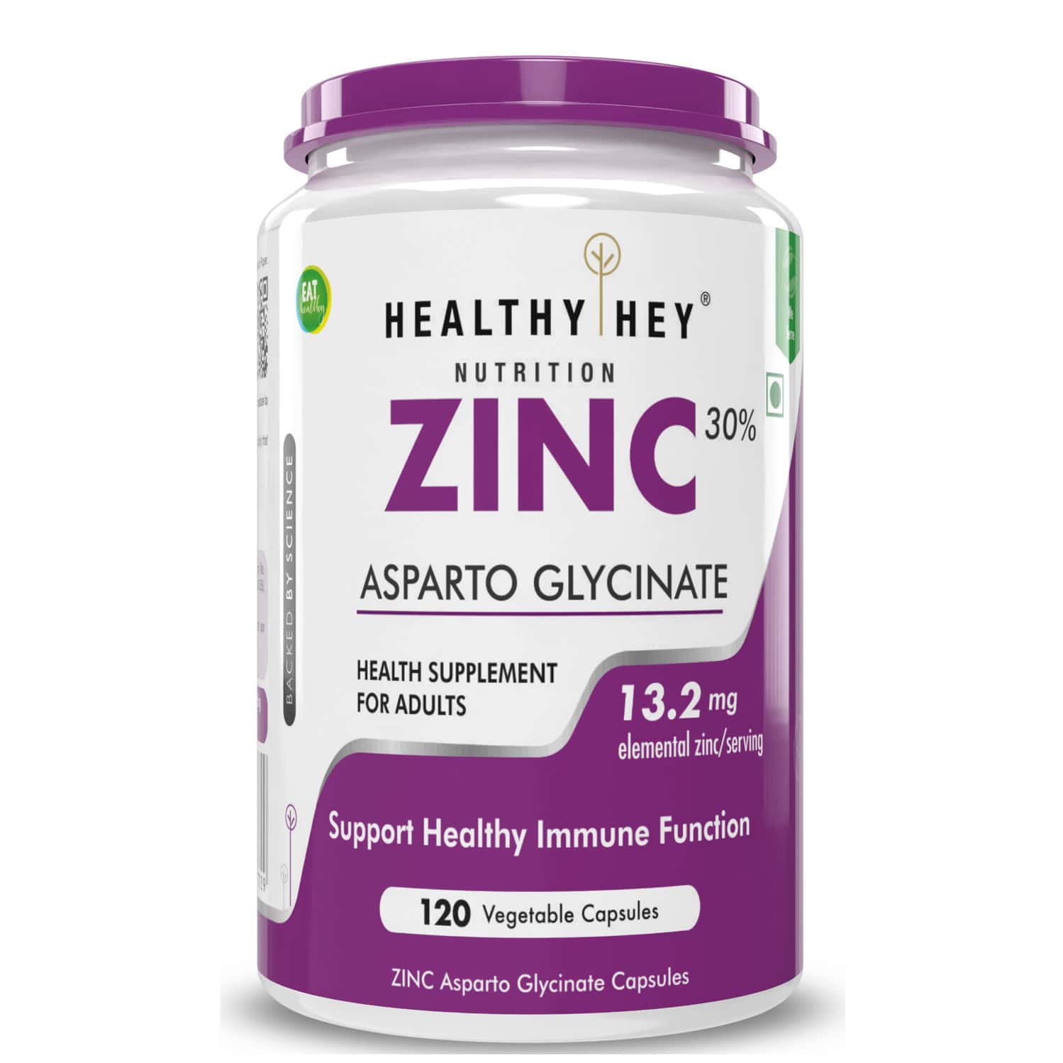 Healthyhey Nutrition Zinc Asparto Glycinate 30% - 120 Capsules
