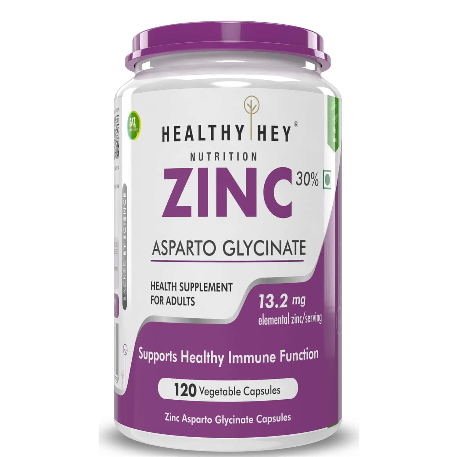 Healthyhey Nutrition Zinc Asparto Glycinate 30% - 120 Capsules