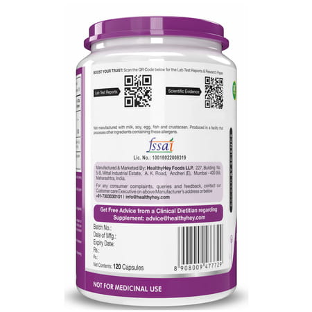Healthyhey Nutrition Zinc Asparto Glycinate 30% - 120 Capsules