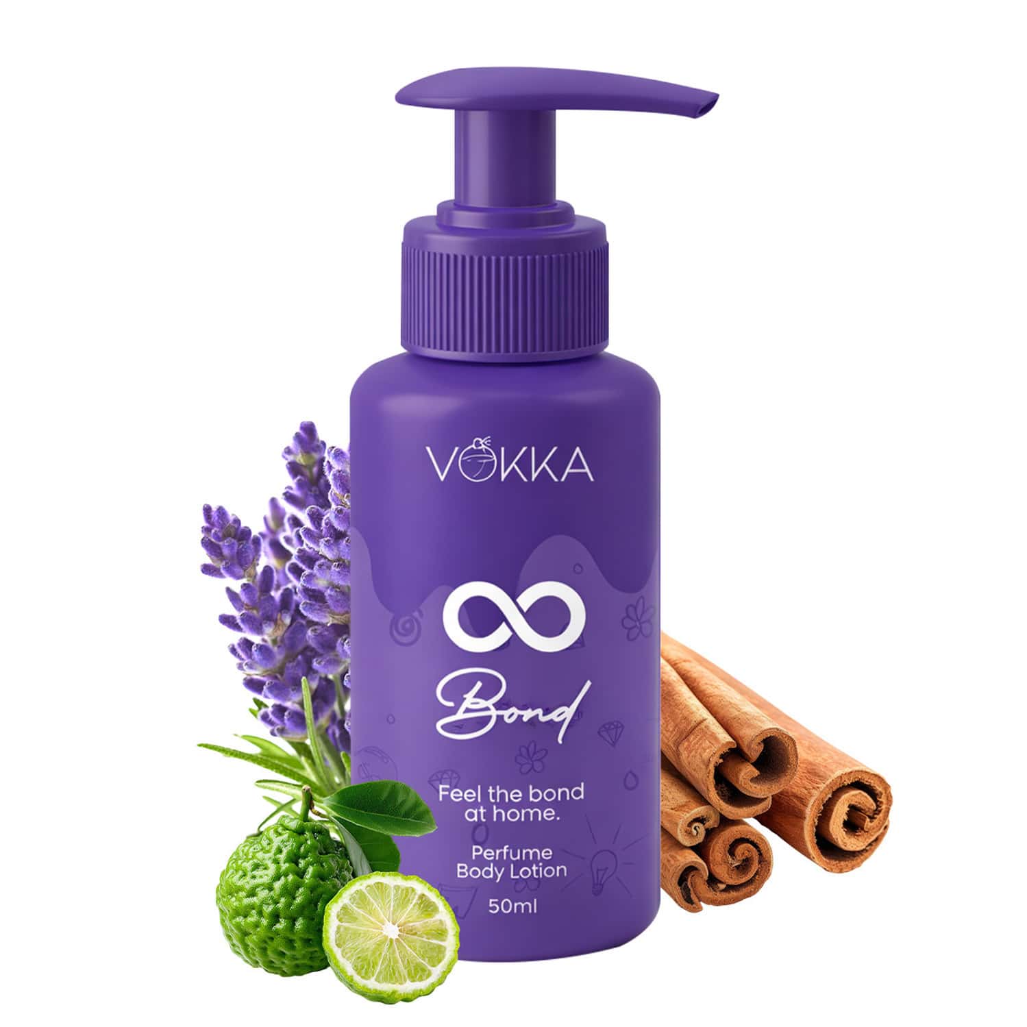 Vokka Bond Perfume Body Lotion 50ml | Classic Lavender Woody Fragrance